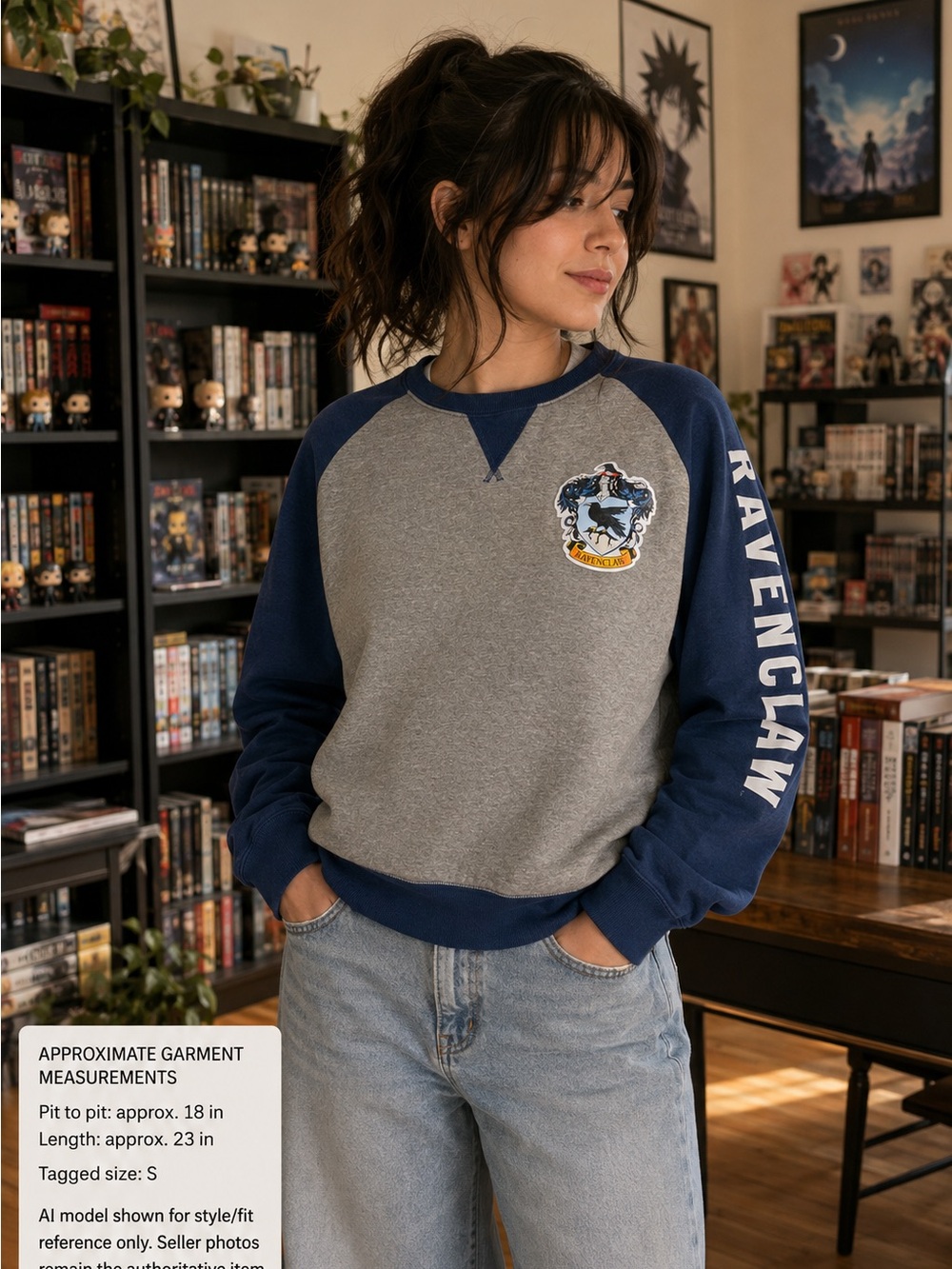 Universal Studios Harry Potter Ravenclaw Raglan Sweatshirt Small